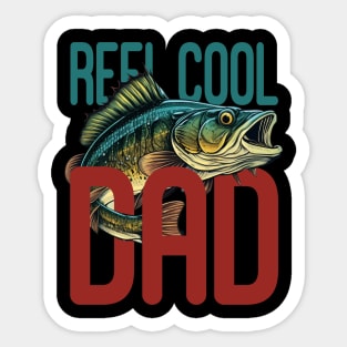 Reel Cool Dad Fisherman Daddy Father's Day Gifts Fishing Sticker